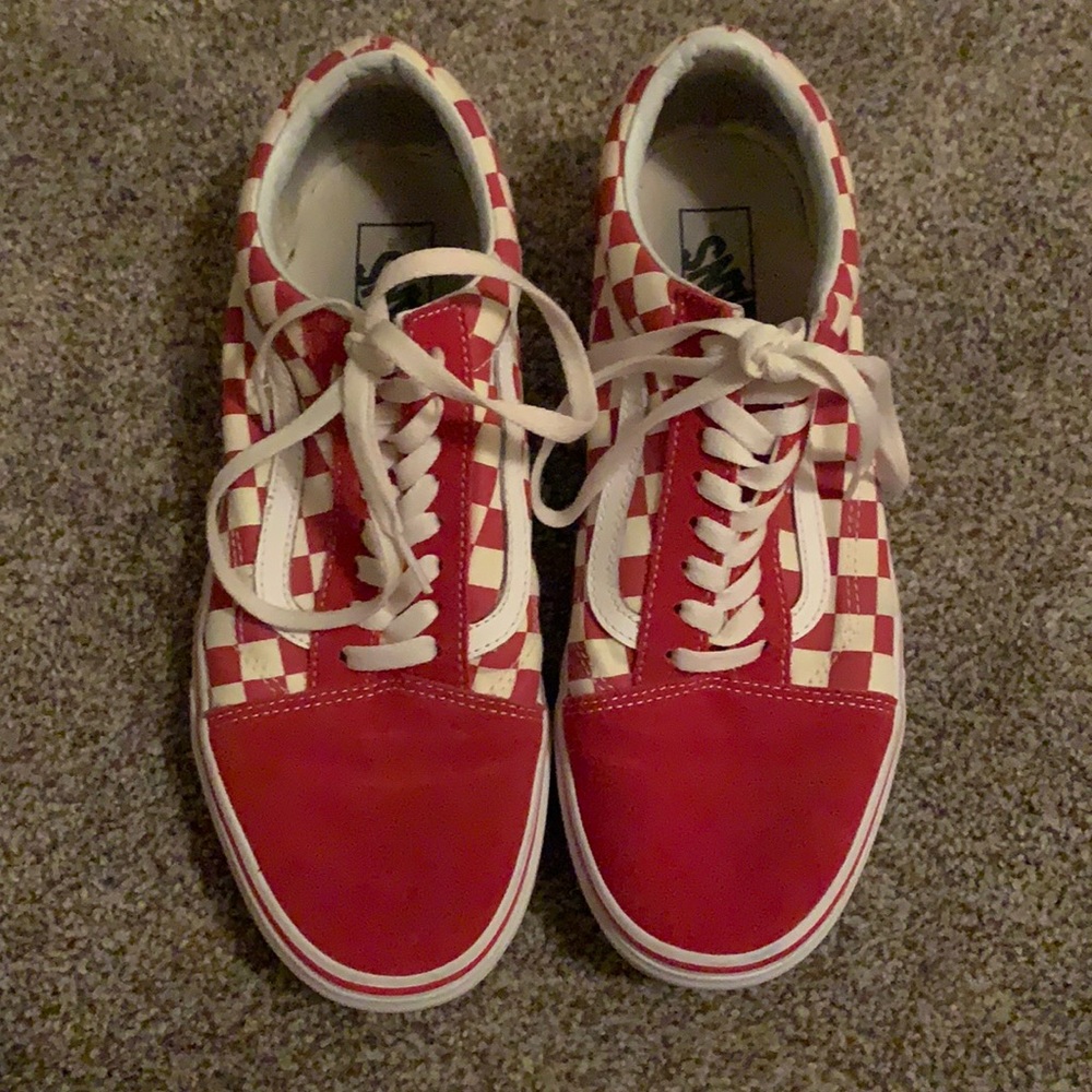 Red checkered vans